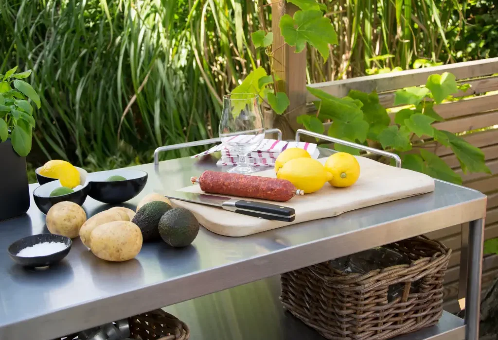 stainless steel outdoor kitchen counter